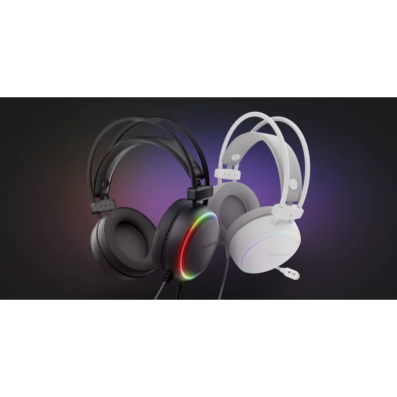 GENESIS NSG-2308 Kopfhörer/Headset Kabelgebunden Kopfband Gaming USB Typ-A Weiß
