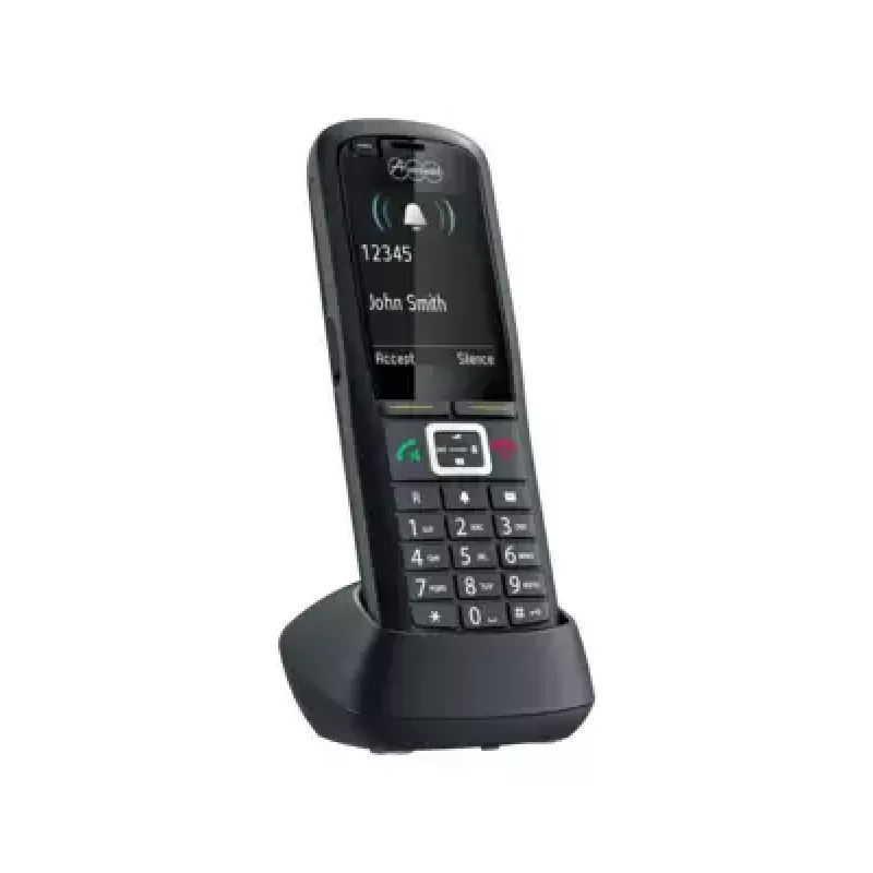 DECT-Handset Auerswald COMfortel M-730 — schnurloses Tischtelefon, 2,4-Zoll-Anzeige, Freisprecheinrichtung, Anruferkennung, SMS, schwarz