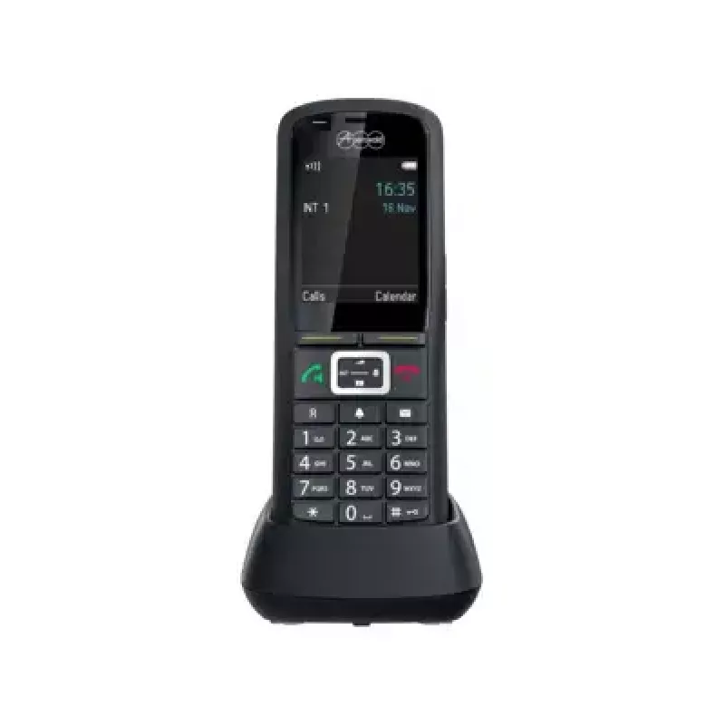 DECT-Handset Auerswald COMfortel M-730 — schnurloses Tischtelefon, 2,4-Zoll-Anzeige, Freisprecheinrichtung, Anruferkennung, SMS, schwarz