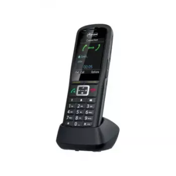 DECT-Handset Auerswald COMfortel M-730 — schnurloses Tischtelefon, 2,4-Zoll-Anzeige, Freisprecheinrichtung, Anruferkennung, SMS, schwarz