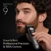 Braun BeardTrimmer 9 BT9560 Bartschneider Batterie 52 2 cm Nass & Trocken Schwarz, Silber