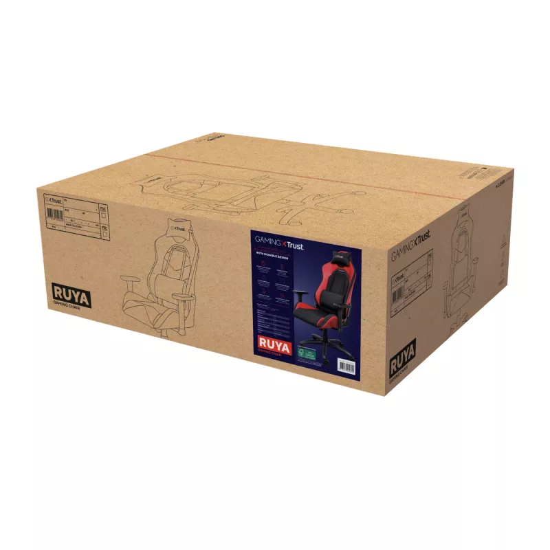 Trust GXT 714 RUYA Universal-Gaming-Stuhl Schwarz, Rot