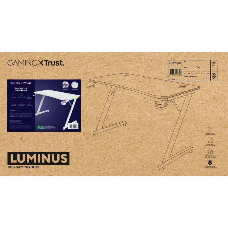 Trust GXT 709W LUMINUS Weiß