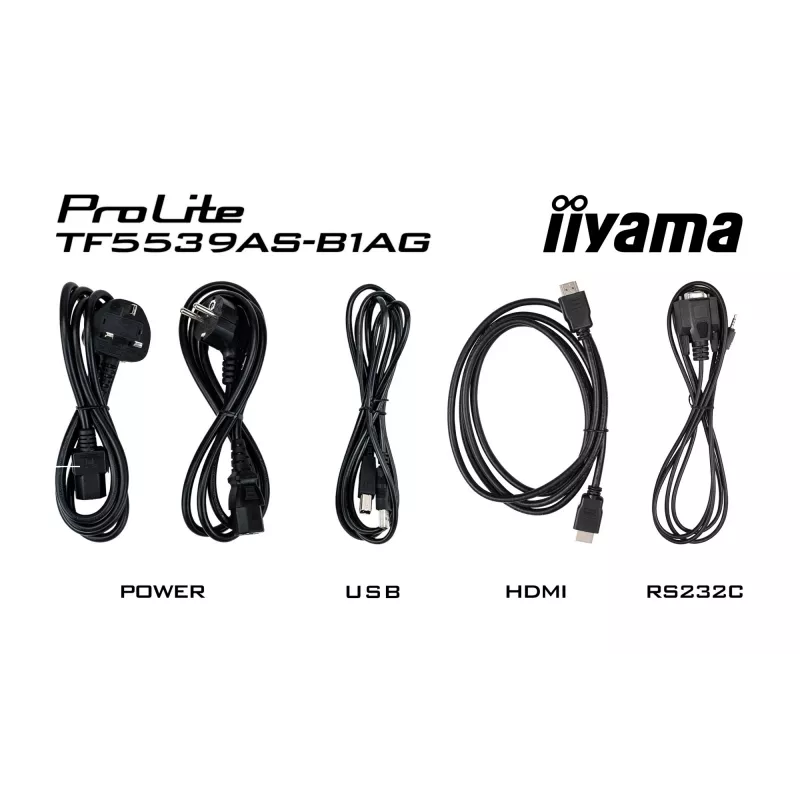 iiyama TF5539AS-B1AG Signage Display Kiosk-Design 138,7 cm (54,6 Zoll) LED 435 cd/m² 4K Ultra HD Schwarz Touchscreen Integrierter Prozessor Android 11 24/7