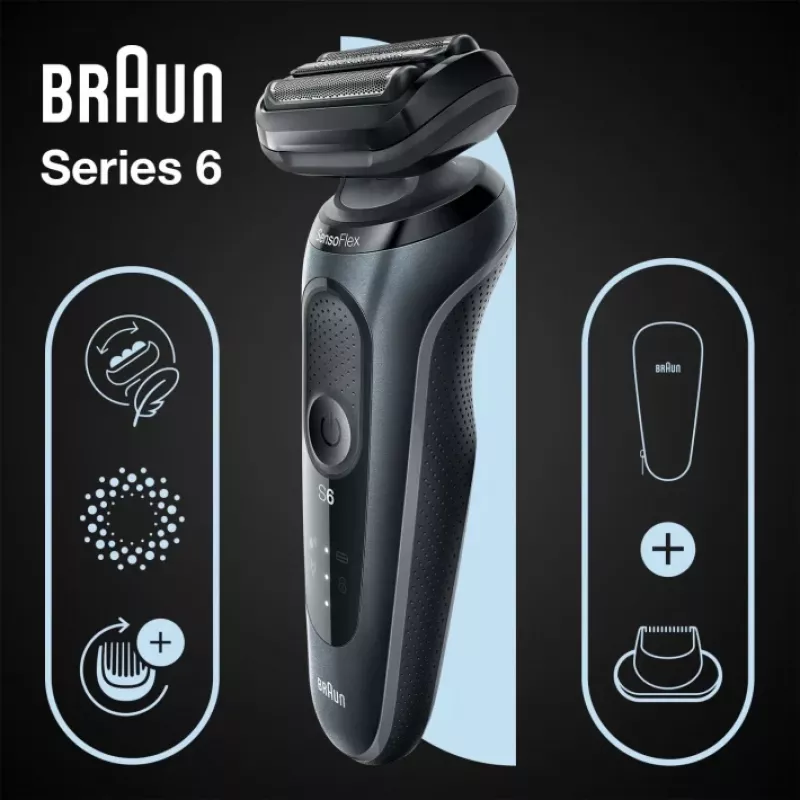 Braun Series 6 61-N1200s Folienrasierer Trimmer Schwarz
