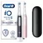 Oral-B iO3 Duo Erwachsenen-Vibrationszahnbürste Schwarz, Rosé, Weiß