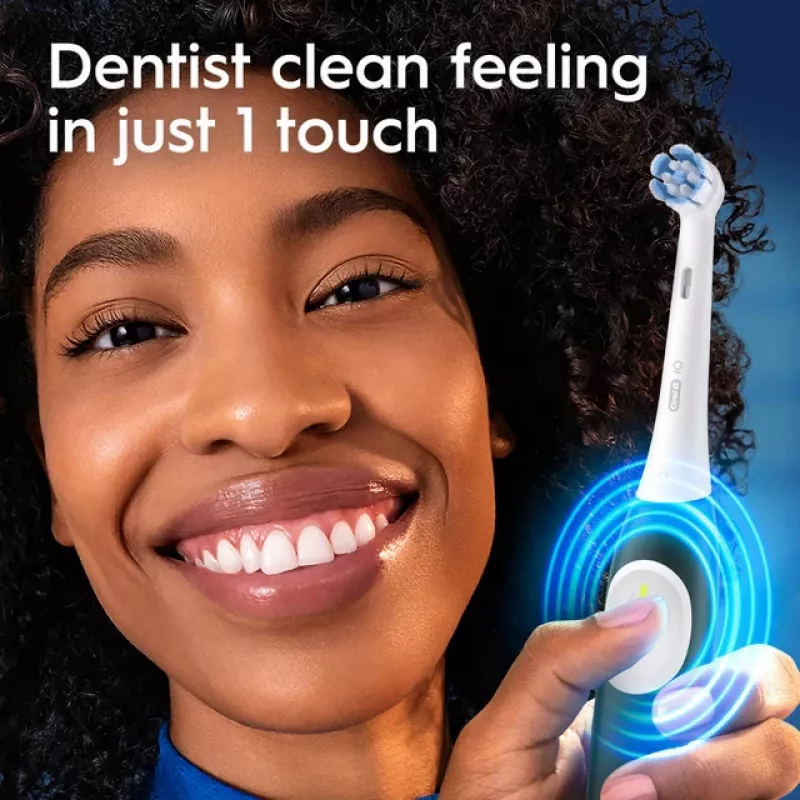 Elektrische Zahnbürste BRAUN Oral‑B iO Series 2 Grün wiederaufladbar mit Reiseetui