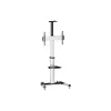 Equip 650602 LFD-Displaywagen 37–70 Zoll (94–177,8 cm), 90° drehbar, max. VESA 600 x 400 mm, 50 kg, Aluminium, Schwarz, Weiß