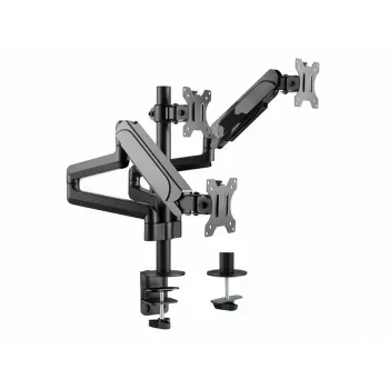 Equip 17 Zoll-27 Zoll Triple Monitor Tischhalterung, Klemme, 21 kg, 75 x 75 mm, 100 x 100 mm, Höhenverstellung, Schwarz