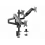 Equip 17 Zoll-27 Zoll Triple Monitor Tischhalterung, Klemme, 21 kg, 75 x 75 mm, 100 x 100 mm, Höhenverstellung, Schwarz
