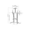 Equip 650605 60-100 Zoll ultragroßer Teleskop-Display-LFD-Wagen