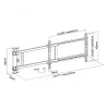 Equip 32 Zoll-75 Zoll motorisierte TV-Schwenkwandhalterung, 50 kg, 81,3 cm (32 Zoll), 190,5 cm (75 Zoll), 200 x 200 mm, 600 x 400 mm, Schwarz
