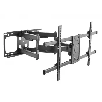 Equip 37–90 Zoll neig-/schwenkbare TV-Wandhalterung, 200 x 200 mm, 816 x 410 mm, -15 - 5°, -60 - 60°, Stahl, Schwarz