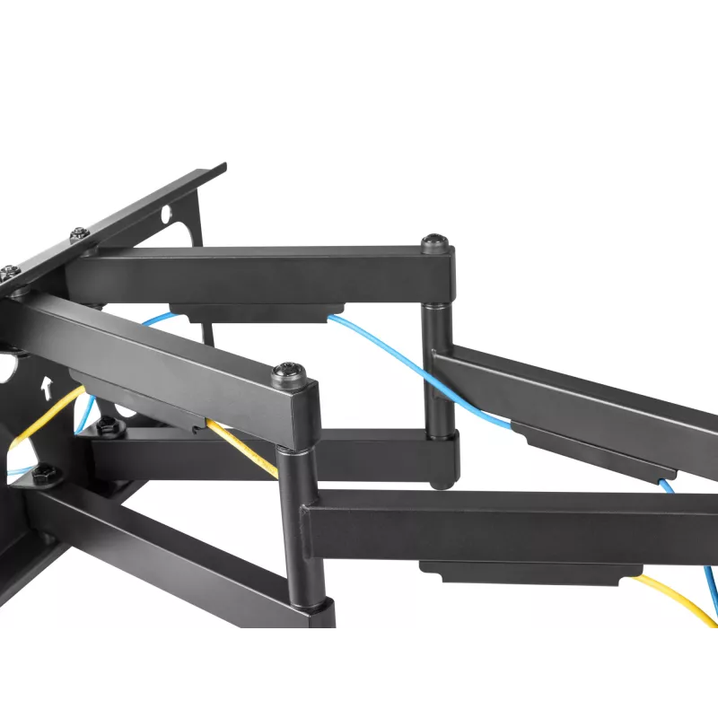 Equip 37–90 Zoll neig-/schwenkbare TV-Wandhalterung, 200 x 200 mm, 816 x 410 mm, -15 - 5°, -60 - 60°, Stahl, Schwarz