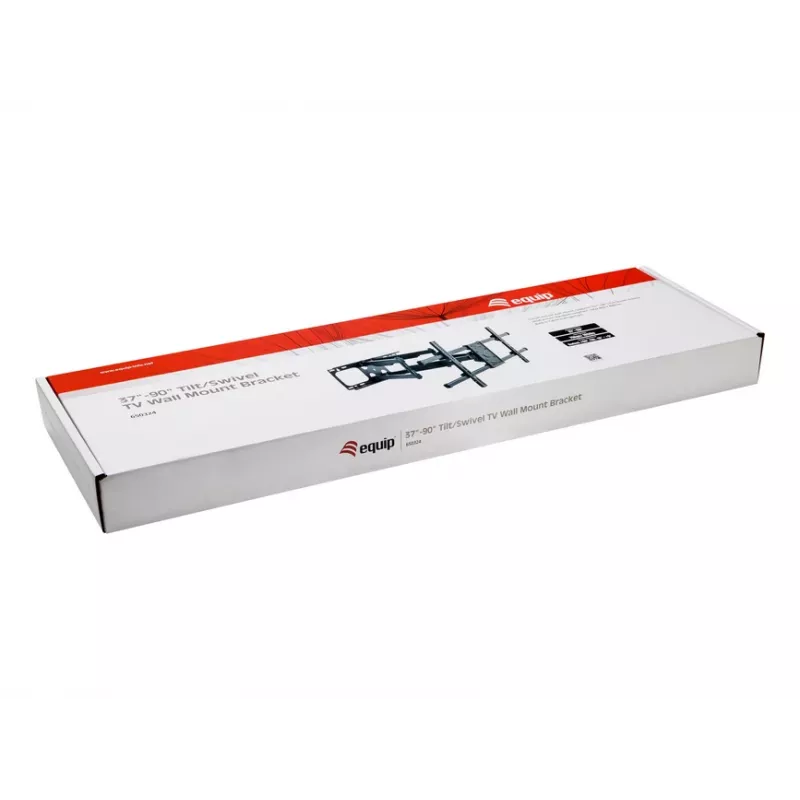 Equip 37–90 Zoll neig-/schwenkbare TV-Wandhalterung, 200 x 200 mm, 816 x 410 mm, -15 - 5°, -60 - 60°, Stahl, Schwarz