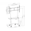 Equip 60 Zoll-105 Zoll Hochbelastbarer TV-Wagen