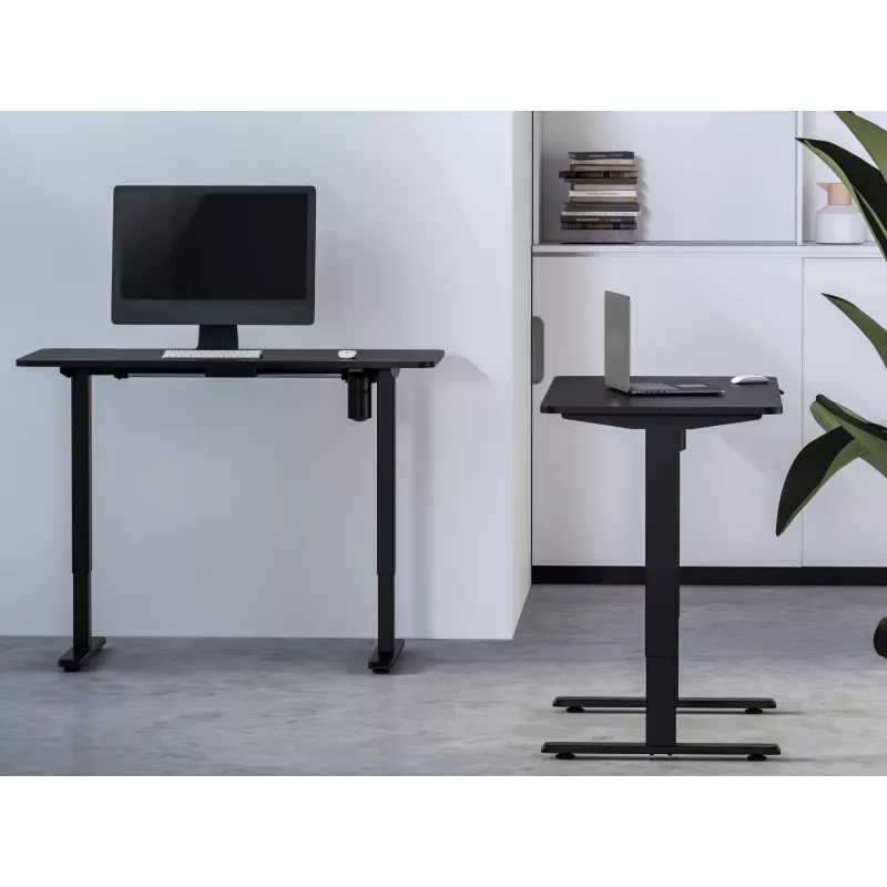 Elektrischer Sitz-Steh-Tischrahmen Equip 650812, schwarz, rechteckig, Kunststoff