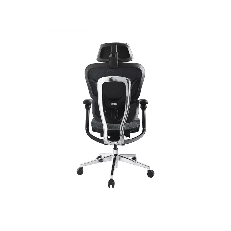 Equip Ergonomischer Premium-Bürostuhl mit Kopfstütze und Armlehnen, Blau Schwarz
