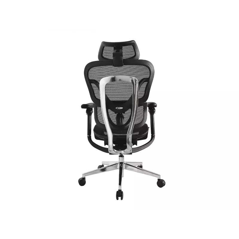 Equip Ergonomic Premium-Bürostuhl mit Kopfstütze und Armlehnen, Schwarz