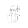 Equip 55 Zoll-100 Zoll feste motorisierte Wandhalterung, 139,7 cm (55 Zoll), 2,54 m (100 Zoll), 200 x 200 mm, 800 x 600 mm, Aluminium, Kunststoff, Edelstahl, Schwarz