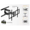 Equip 43–100 Zoll Full-Motion-TV-Wandhalterung, 200 x 200 mm, 800 x 400 mm, -10 - 5°, -60 - 60°, Kunststoff, Edelstahl, Schwarz