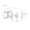Equip 43–100 Zoll Full-Motion-TV-Wandhalterung, 200 x 200 mm, 800 x 400 mm, -10 - 5°, -60 - 60°, Kunststoff, Edelstahl, Schwarz
