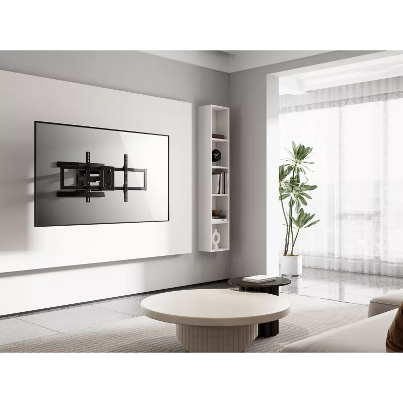 Equip 43–100 Zoll Full-Motion-TV-Wandhalterung, 200 x 200 mm, 800 x 400 mm, -10 - 5°, -60 - 60°, Kunststoff, Edelstahl, Schwarz