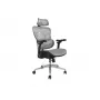 Equip Ergonomic Premium-Bürostuhl mit Kopfstütze und Armlehnen, Grau