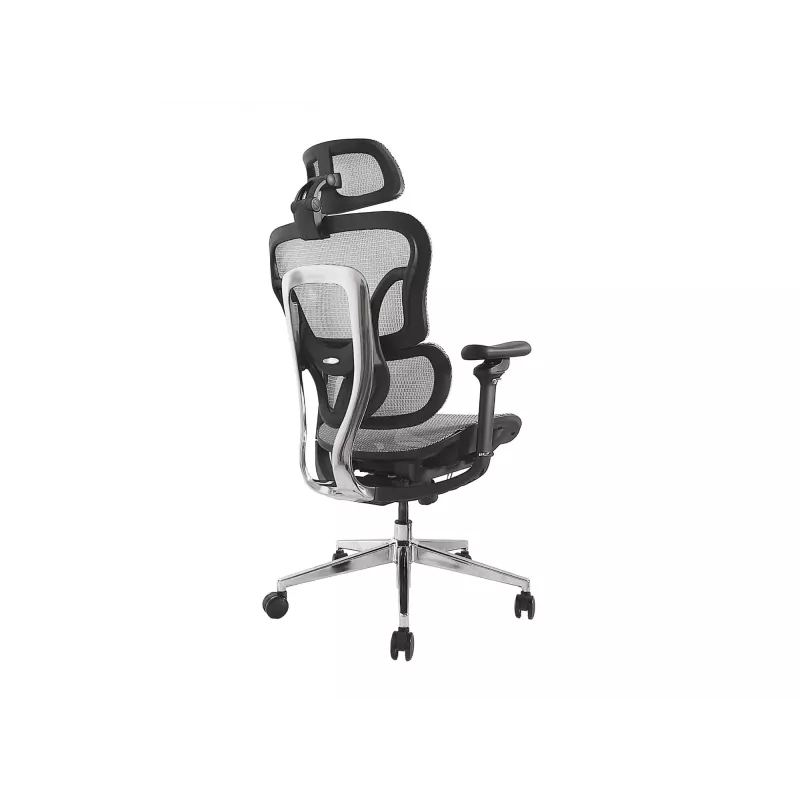 Equip Ergonomic Premium-Bürostuhl mit Kopfstütze und Armlehnen, Grau