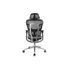 Equip Ergonomic Premium-Bürostuhl mit Kopfstütze und Armlehnen, Grau