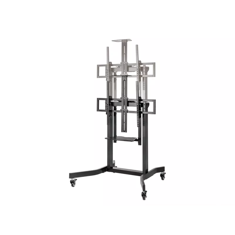 Equip 55 Zoll-100 Zoll mobiler motorisierter LFD-Wagen, 2,54 m (100 Zoll), 200 x 200 mm, 800 x 600 mm, -10 - 5°, Aluminium, Kunststoff, Edelstahl, Schwarz