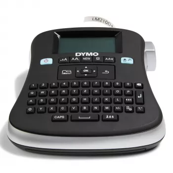 DYMO LabelManager ™ 210D QWERTZ Kitcase, QWERTZ, Thermotransfer, 180 x 180 DPI, 12 mm/s, Schwarz, Grau