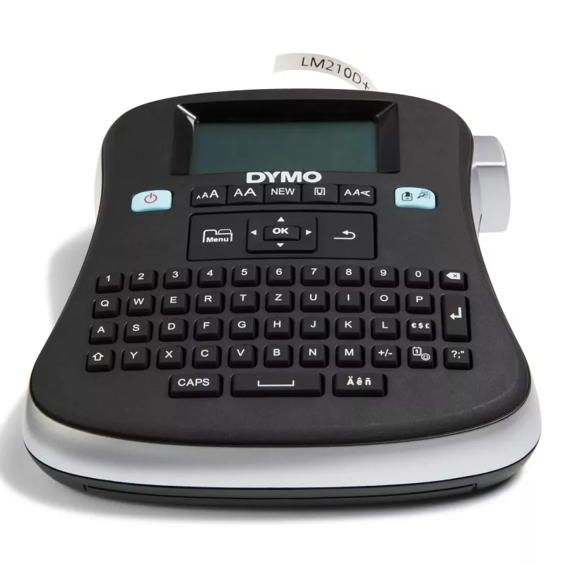 DYMO LabelManager ™ 210D QWERTZ Kitcase, QWERTZ, Thermotransfer, 180 x 180 DPI, 12 mm/s, Schwarz, Grau