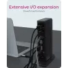 ICY BOX IB-DK2252AC Kabelgebunden USB 3.2 Gen 1 (3.1 Gen 1) Typ-C Schwarz