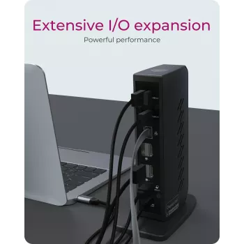 ICY BOX IB-DK2252AC Kabelgebunden USB 3.2 Gen 1 (3.1 Gen 1) Typ-C Schwarz