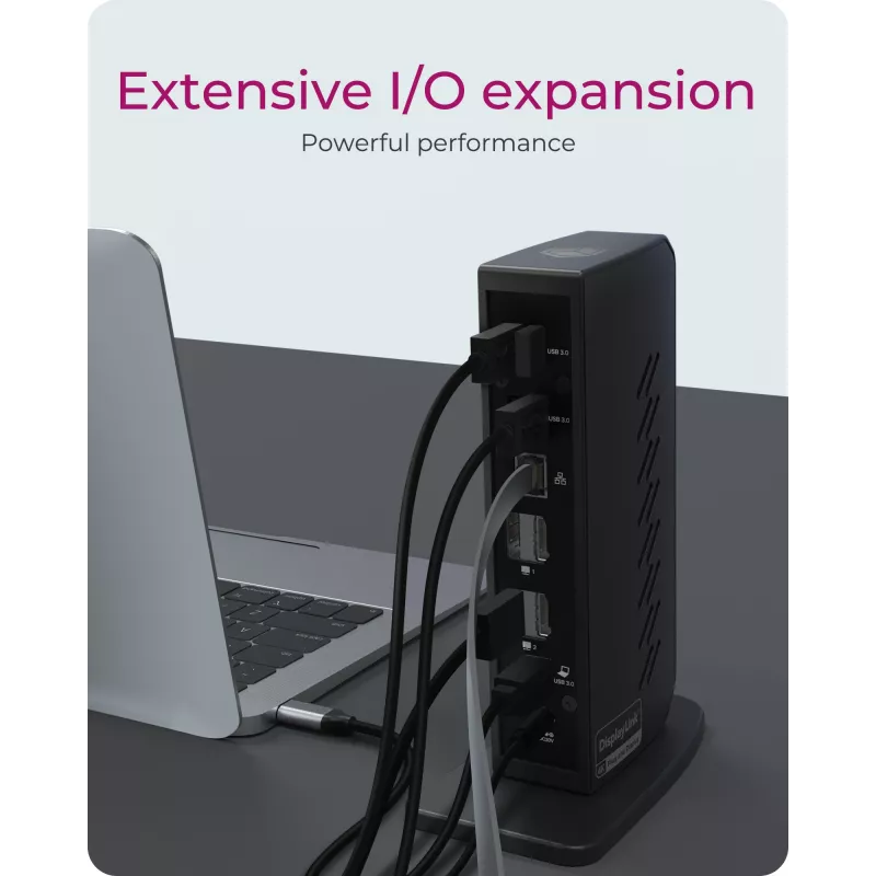 ICY BOX IB-DK2252AC Kabelgebunden USB 3.2 Gen 1 (3.1 Gen 1) Typ-C Schwarz