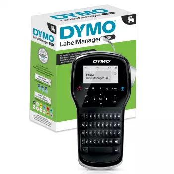 DYMO LabelManager ™ 280 AZERTY, AZERTY, D1, Thermotransfer, 180 x 180 DPI, 15 mm/s, Schwarz, Silber