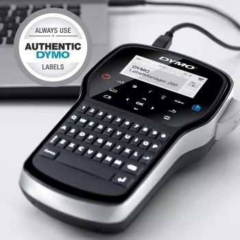DYMO LabelManager ™ 280 AZERTY, AZERTY, D1, Thermotransfer, 180 x 180 DPI, 15 mm/s, Schwarz, Silber