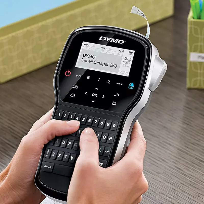 DYMO LabelManager ™ 280 AZERTY, AZERTY, D1, Thermotransfer, 180 x 180 DPI, 15 mm/s, Schwarz, Silber