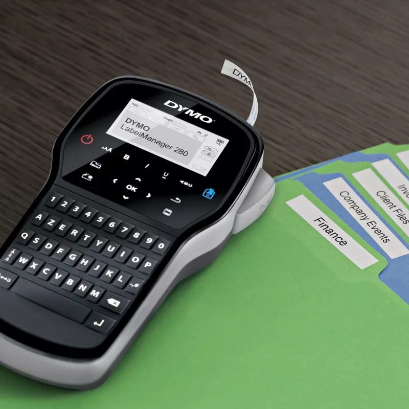 DYMO LabelManager ™ 280 AZERTY, AZERTY, D1, Thermotransfer, 180 x 180 DPI, 15 mm/s, Schwarz, Silber