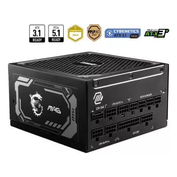 MSI MAG A1000GL PCIE5 Netzteil 1000 W 24-Pin ATX ATX Schwarz