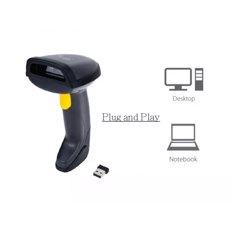 Equip Kabelloser 2D Dual-Mode 2,4GHz + Bluetooth Barcode-Scanner, mit Ständer