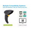 Equip Kabelloser 2D Dual-Mode 2,4GHz + Bluetooth Barcode-Scanner, mit Ständer