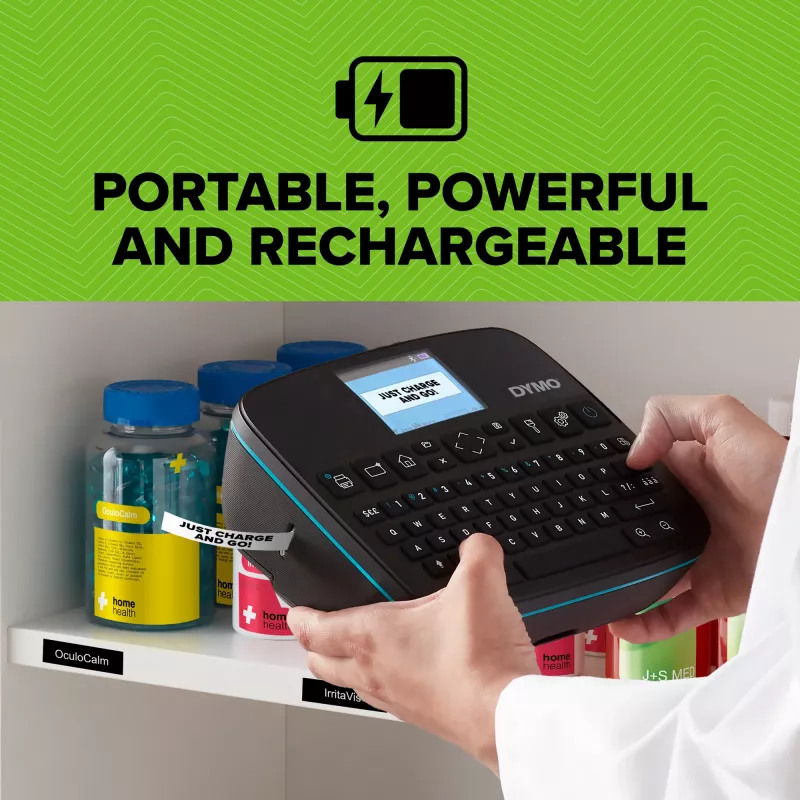 DYMO LabelManager Executive 640 CB Tragbarer Etikettendrucker | Kompaktes Beschriftungsgerät mit QWERTZ-Tastatur | Bluetooth- & USB-Konnektivität | Kompatibel mit D1 Standard- & robusten Etiketten