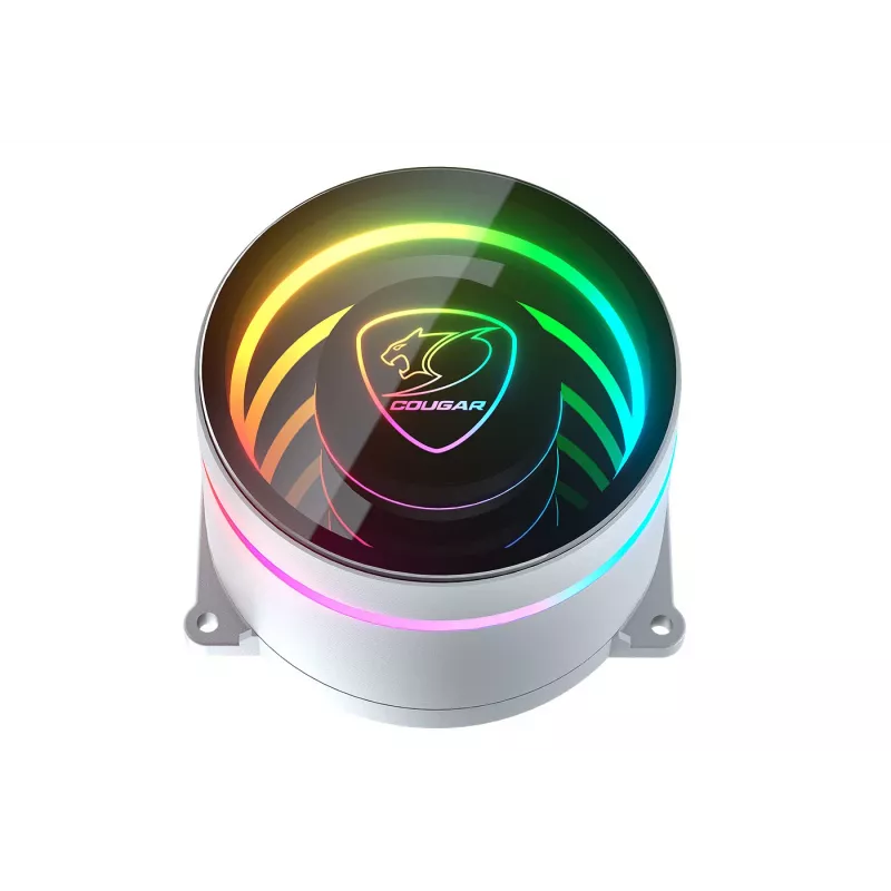 COUGAR CPU-Wasserkühlung, Poseidon Elite 360, ARGB, Weiß, All-in-One-Flüssigkeitskühler, 12 cm, 500 U/min, 2200 U/min, Weiß