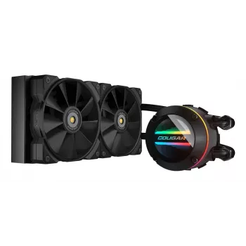 COUGAR CPU-Wasserkühlung Poseidon-GT 240, ARGB, Schwarz, All-in-One-Flüssigkeitskühler, 12 cm, Schwarz