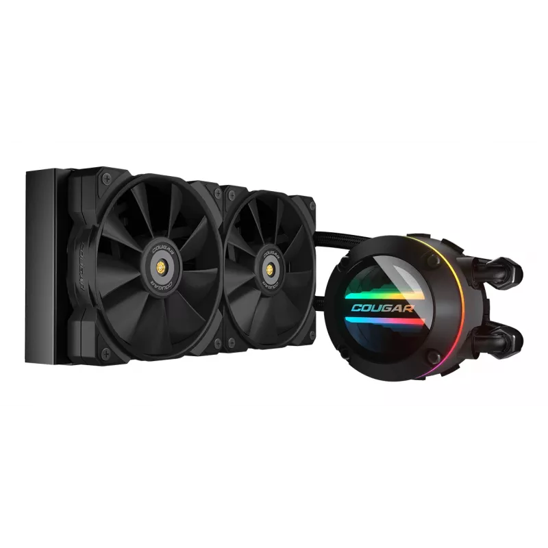 COUGAR CPU-Wasserkühlung Poseidon-GT 240, ARGB, Schwarz, All-in-One-Flüssigkeitskühler, 12 cm, Schwarz