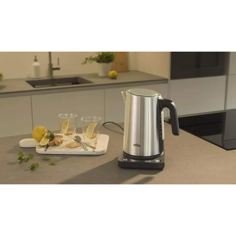 Braun WK 5205 BK Wasserkocher 1,7 l 2200 W Schwarz, Edelstahl