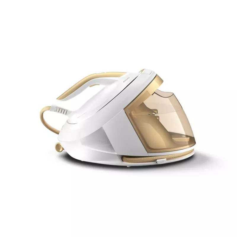Philips PSG8040/60 Dampfbügelstation 2700 W 1,8 L SteamGlide Elite Bügelsohle Gold, Weiß