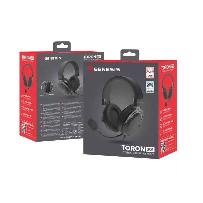 GENESIS Toron 301 Headset Kabelgebunden Head-band Gaming Schwarz